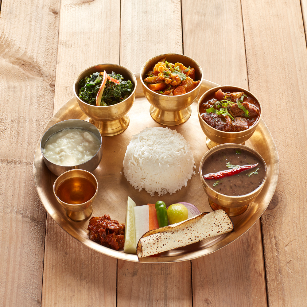 Nepali Thali served at Chandragiri Hills Resort