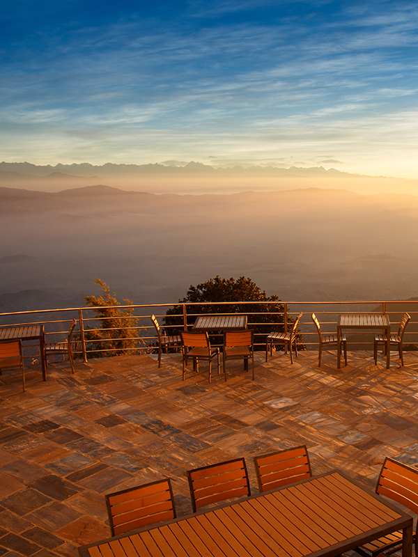 Terrace Beer garden at Chandragiri Hills