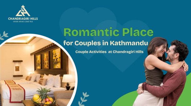 Romantic couple enjoying a moment, with Chandragiri Hills offering scenic views, cozy accommodations, and serene surroundings.